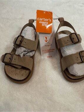 Carter's Toddler Tan Double-Buckle Sandals